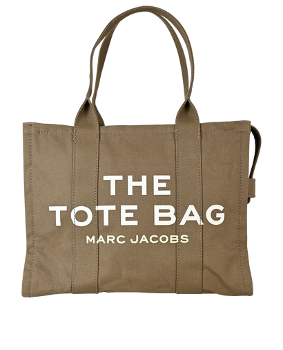 Large The Tote Bag, &pound;190, Handbags, Khaki, Canvas, Front view